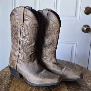 Laredo Distressed Leather Cowboy Boots